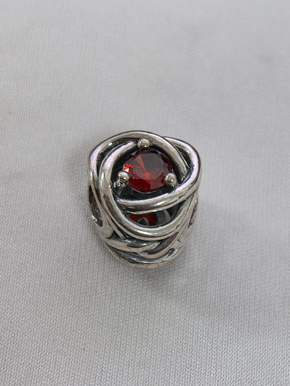 Pandora January Red Eternity Circle Charm, S925 Silver Jewelry